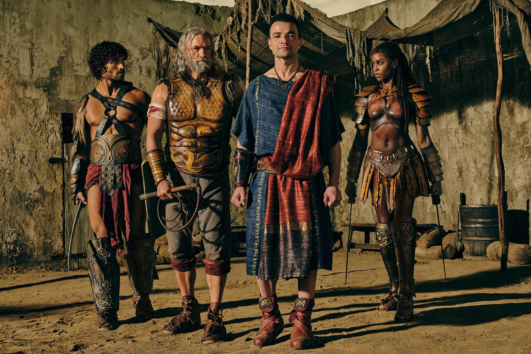 Spartacus_ House of Ashur_Left to Right_  Jordi Webber (“Tarchon”), Graham McTavish (“Korris”), Nick E